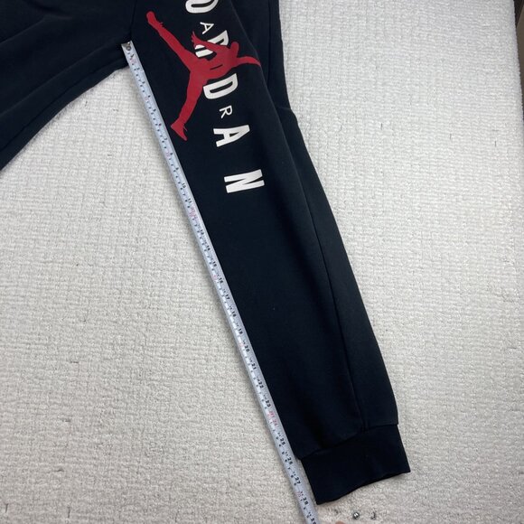 Nike Air Jordan Sweatpants Men S Black Graphic Jumpman Jogger CZ1665-010 - Picture 9 of 16
